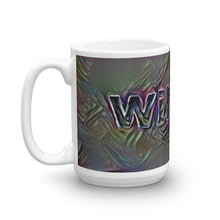 Load image into Gallery viewer, William Mug Dark Rainbow 15oz right view