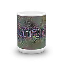 Load image into Gallery viewer, Amani Mug Dark Rainbow 15oz front view