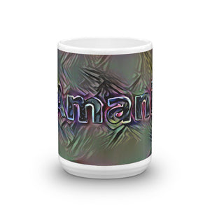 Amani Mug Dark Rainbow 15oz front view