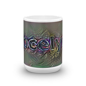 Jocelyn Mug Dark Rainbow 15oz front view