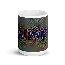 Load image into Gallery viewer, Alivia Mug Dark Rainbow 15oz front view