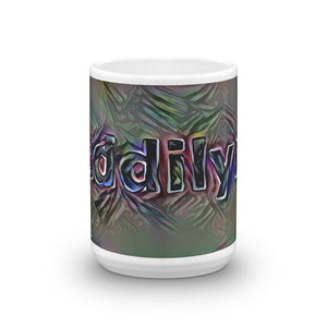 Addilyn Mug Dark Rainbow 15oz front view