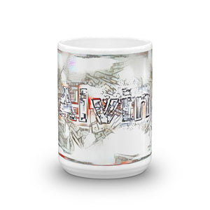 Alvin Mug Frozen City 15oz front view