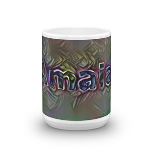 Amaia Mug Dark Rainbow 15oz front view