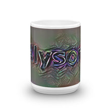 Load image into Gallery viewer, Alyson Mug Dark Rainbow 15oz front view