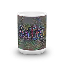 Load image into Gallery viewer, Alia Mug Dark Rainbow 15oz front view