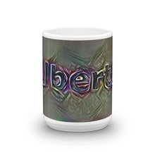 Load image into Gallery viewer, Alberto Mug Dark Rainbow 15oz front view