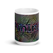 Load image into Gallery viewer, Amina Mug Dark Rainbow 15oz front view