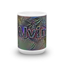 Load image into Gallery viewer, Alvin Mug Dark Rainbow 15oz front view