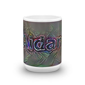 Aidan Mug Dark Rainbow 15oz front view