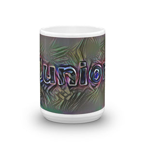 Junior Mug Dark Rainbow 15oz front view