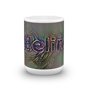 Adeline Mug Dark Rainbow 15oz front view