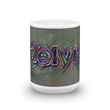 Load image into Gallery viewer, Adelynn Mug Dark Rainbow 15oz front view