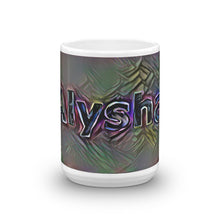 Load image into Gallery viewer, Alysha Mug Dark Rainbow 15oz front view