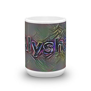 Alysha Mug Dark Rainbow 15oz front view