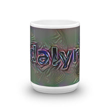 Load image into Gallery viewer, Adalynn Mug Dark Rainbow 15oz front view