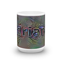 Load image into Gallery viewer, Adriana Mug Dark Rainbow 15oz front view