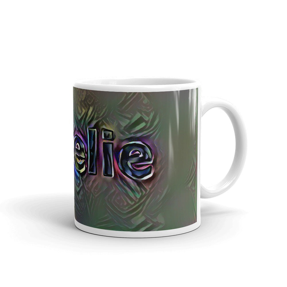 Amelie Mug Dark Rainbow 10oz left view