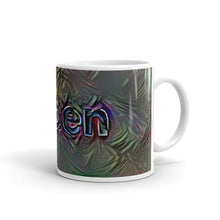 Load image into Gallery viewer, Aaden Mug Dark Rainbow 10oz left view