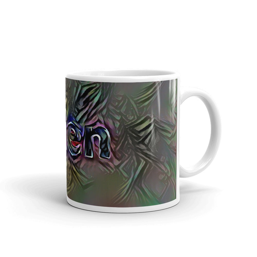 Allen Mug Dark Rainbow 10oz left view