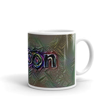 Load image into Gallery viewer, Alyson Mug Dark Rainbow 10oz left view