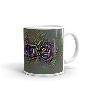 Nadine Mug Dark Rainbow 10oz left view