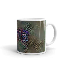 Load image into Gallery viewer, Amia Mug Dark Rainbow 10oz left view