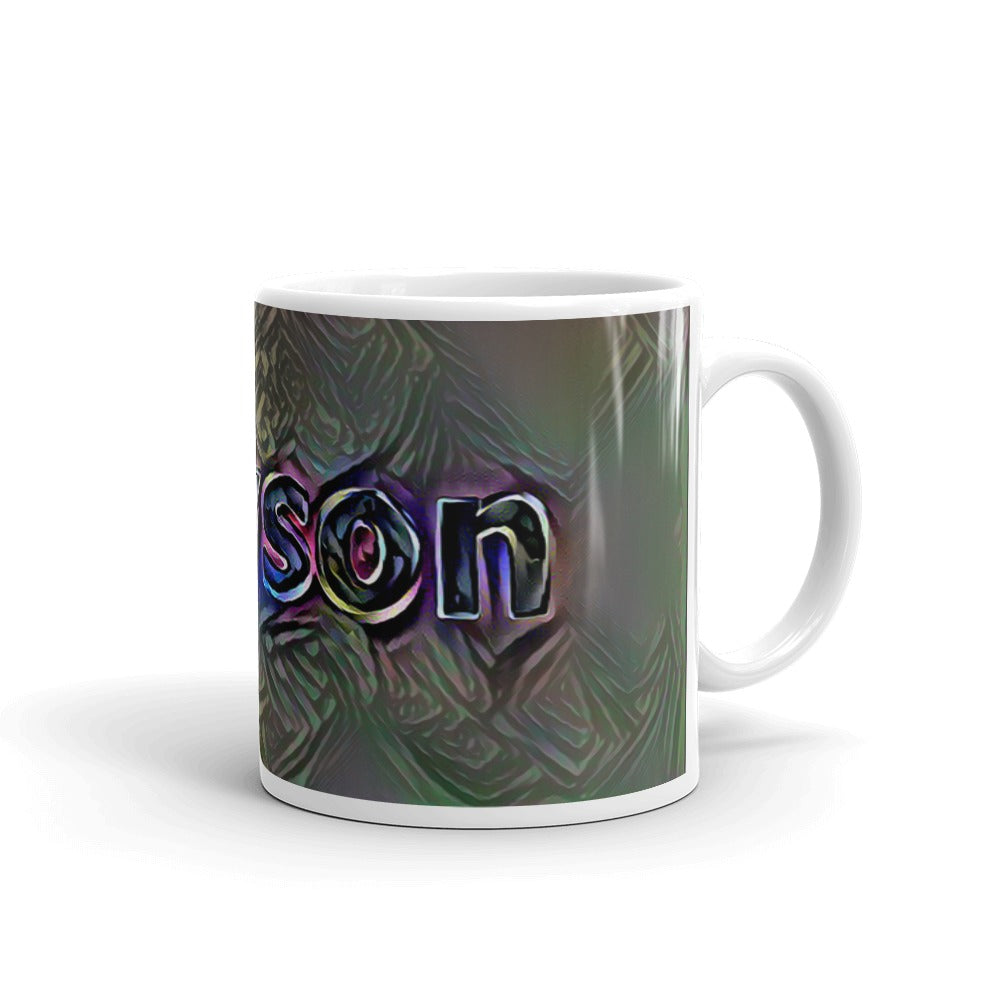 Allyson Mug Dark Rainbow 10oz left view