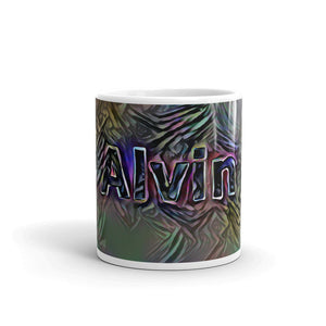 Alvin Mug Dark Rainbow 10oz front view