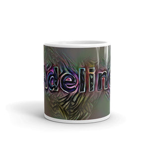 Adeline Mug Dark Rainbow 10oz front view