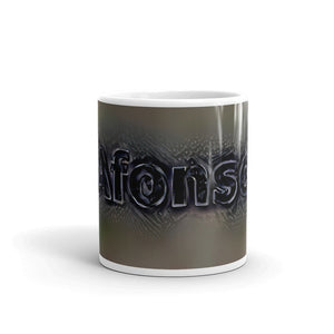 Afonso Mug Charcoal Pier 10oz front view