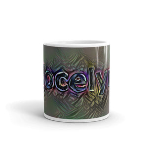 Jocelyn Mug Dark Rainbow 10oz front view