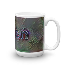 Load image into Gallery viewer, Aaden Mug Dark Rainbow 15oz left view