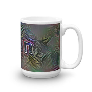 Alvin Mug Dark Rainbow 15oz left view