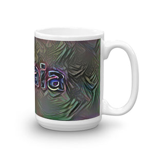 Amaia Mug Dark Rainbow 15oz left view