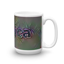 Load image into Gallery viewer, Jessica Mug Dark Rainbow 15oz left view