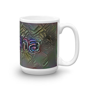 Alysha Mug Dark Rainbow 15oz left view