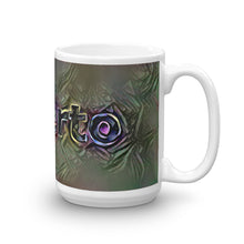 Load image into Gallery viewer, Alberto Mug Dark Rainbow 15oz left view