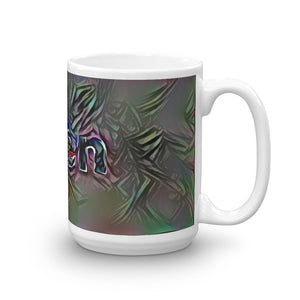 Allen Mug Dark Rainbow 15oz left view