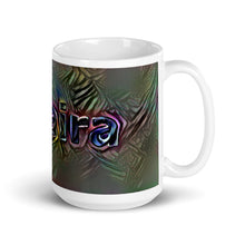 Load image into Gallery viewer, Amaira Mug Dark Rainbow 15oz left view