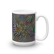 Load image into Gallery viewer, Alia Mug Dark Rainbow 15oz left view