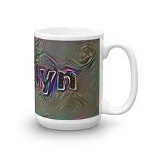 Load image into Gallery viewer, Addilyn Mug Dark Rainbow 15oz left view