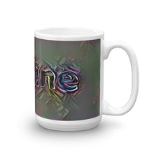 Load image into Gallery viewer, Adaline Mug Dark Rainbow 15oz left view