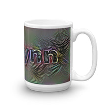 Load image into Gallery viewer, Adalynn Mug Dark Rainbow 15oz left view