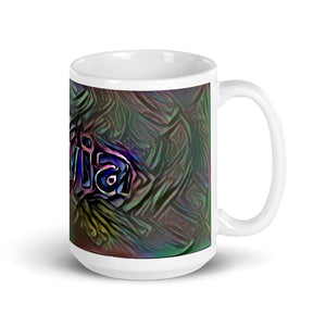 Alivia Mug Dark Rainbow 15oz left view