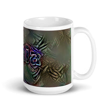 Load image into Gallery viewer, Amia Mug Dark Rainbow 15oz left view