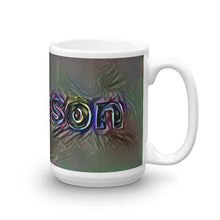 Load image into Gallery viewer, Addyson Mug Dark Rainbow 15oz left view