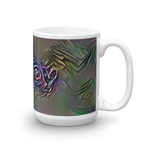 Adley Mug Dark Rainbow 15oz left view