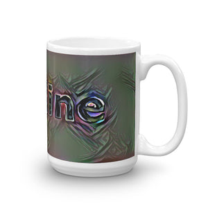 Adeline Mug Dark Rainbow 15oz left view