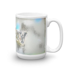 Daisy Mug Victorian Fission 15oz left view